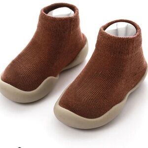 Infant baby Tiny Explorings Cozy Brown Kids Shoes